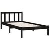 vidaXL Estructura de cama sin colchón madera maciza negro 90x200 cm