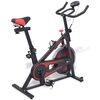 vidaXL Bicicleta est&aacute;tica con sensores de pulso negra y roja