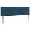 vidaXL Cama box spring con colch&oacute;n terciopelo azul oscuro 140x220 cm