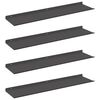 vidaXL Estante flotante 4 uds. Negro 80 x 18 x 2,5 cm Acero
