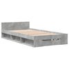 vidaXL Cama con caj&oacute;n madera de ingenier&iacute;a gris hormig&oacute;n 90x190 cm