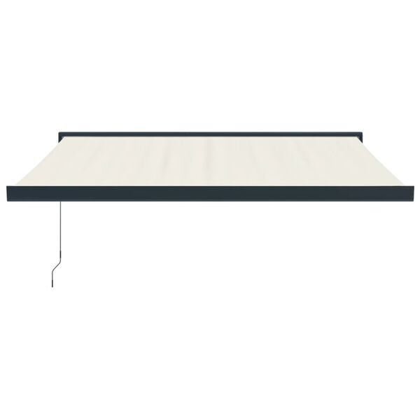 vidaXL Toldo retr&aacute;ctil aluminio y tela color crema 3,5x2,5 m