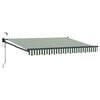 vidaXL Toldo Retr&aacute;ctil El&eacute;ctrico Verde y 3,5 x 2,5 m
