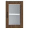 vidaXL Armario de pared para cocina puerta cristal&nbsp;Porto roble marr&oacute;n