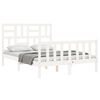 vidaXL Estructura de cama sin colch&oacute;n madera de pino blanca 140x190 cm