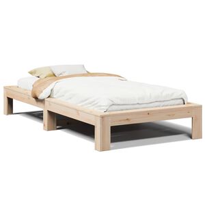 vidaXL Estructura de cama sin colch&oacute;n madera maciza de pino 100x200 cm