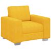 vidaXL Sill&oacute;n sof&aacute; amarillo claro 100x77x82 cm Tela de pana