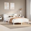 vidaXL Cama con estantería sin colchón madera maciza blanca 160x200 cm
