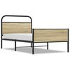 vidaXL Estructura de cama sin colchón 100x200 cm madera roble Sonoma