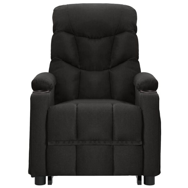 vidaXL Sillón de masaje elevable tela negro