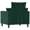 vidaXL Sill&oacute;n de terciopelo verde oscuro 60 cm