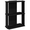 vidaXL Librer&iacute;a de 3 estantes madera de ingenier&iacute;a negro 60x30x80 cm