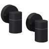 vidaXL L&aacute;mpara de pared exterior 2 uds acero inoxidable descendente