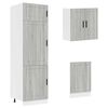 vidaXL Mueble cocina Kalmar sonoma gris 8 pzas madera contrachapada