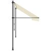 vidaXL Toldo retr&aacute;ctil de tela y acero crema 400x150 cm