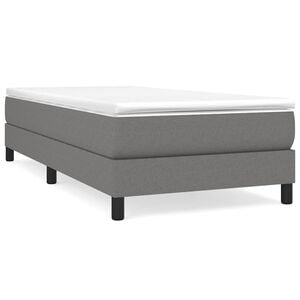 vidaXL Estructura de cama con somier tela gris oscuro 80x200 cm
