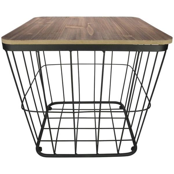 Gusta Mesa auxiliar de metal 38,5x38,5x37 cm negra 04310970