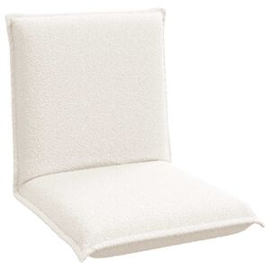 vidaXL Sill&oacute;n ajustable Crema Tela de Oveja