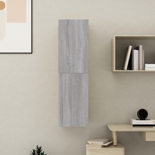 vidaXL Mueble para TV de pared gris Sonoma 30,5x30x110 cm
