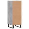 vidaXL Aparador de madera contrachapada gris hormig&oacute;n 34,5x34x90 cm