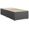 vidaXL Cama box spring con colch&oacute;n tela gris oscuro 90x190 cm