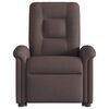 vidaXL Sill&oacute;n el&eacute;ctrico reclinable elevable de tela marr&oacute;n oscuro