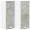 vidaXL Mueble colgante 2 uds. Gris Concreto y Madera de ingenier&iacute;a