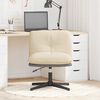 vidaXL Silla de oficina giratoria tela color crema