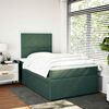 vidaXL Cama box spring con colch&oacute;n terciopelo verde oscuro 120x200 cm