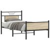 vidaXL Estructura de cama sin colch&oacute;n madera roble Sonoma 90x200 cm