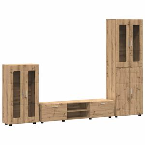 vidaXL Conjunto de mueble de TV FLORIN 3 pcs Roble artisan