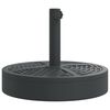 vidaXL Base de sombrilla semicircular para palos de &Oslash;38/ 48 mm 25 kg