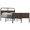 vidaXL Estructura de cama sin colch&oacute;n 135x190 cm madera marr&oacute;n roble