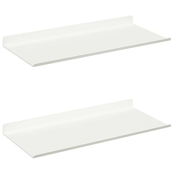vidaXL Estante flotante 2 pcs 40 x 18 x 2,5 cm Acero