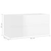 vidaXL Mueble de lavabo madera ingenier&iacute;a blanco brillo 90x38,5x45 cm