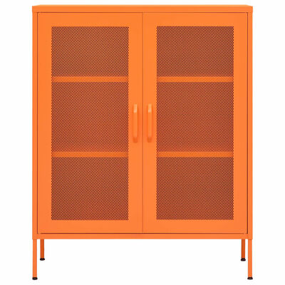 vidaXL Armario de almacenamiento acero naranja 80x35x101,5 cm