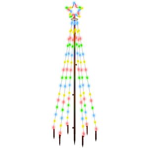 vidaXL &Aacute;rbol de Navidad con pincho 108 LED de colores 180 cm