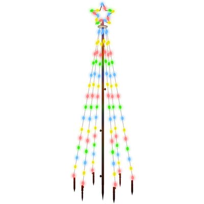 vidaXL Árbol de Navidad con pincho 108 LED de colores 180 cm