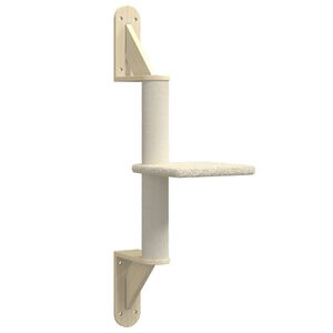 vidaXL &Aacute;rbol rascador para gatos de pared crema 85,5 cm