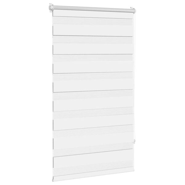 vidaXL Estor cebra 70,9x120 cm Tejido Ancho 66,7 cm Blanco