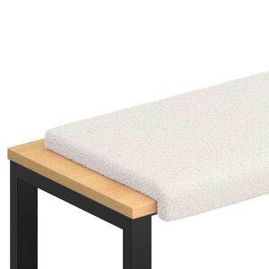 vidaXL Coj&iacute;n de banco Tela Sherpa Crema Profundidad 35 cm