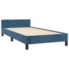 vidaXL Estructura de cama sin colch&oacute;n terciopelo azul oscuro 100x200cm