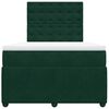 vidaXL Cama box spring con colch&oacute;n terciopelo verde oscuro 120x200 cm