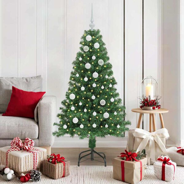 vidaXL &Aacute;rbol de Navidad artificial Verde 150 cm PVC y Acero y Pl&aacute;stico