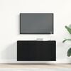 vidaXL Mueble de TV roble negro 80x30x41 cm madera de ingenier&iacute;a