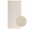 vidaXL Alfombra ZIZUR apariencia yute interior exterior crema
