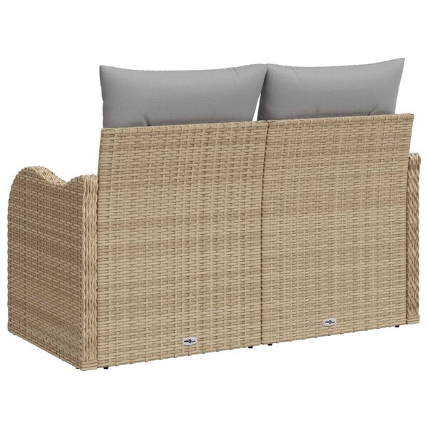 vidaXL Sofá de jardín Beige 121 x 62 x 69 cm ratán sintético