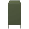 vidaXL Aparador de acero laminado en fr&iacute;o verde oliva 101,5x39x73,5 cm