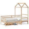 vidaXL Sof&aacute; cama con techo de madera maciza de pino 80x200 cm