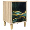 vidaXL Mesa de noche WIJHE Roble Sonoma 36 x 33 x 50 cm
